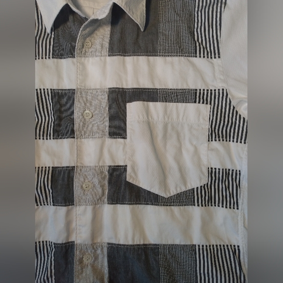 Comme Des Garcons Men's Made in Japan Patchwork Longsleeve Button Up Dress Shirt - Picture 9 of 16